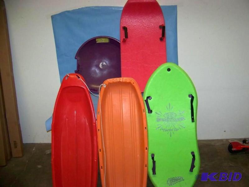 lot 89 image: (5) Winter, Snow Sleds