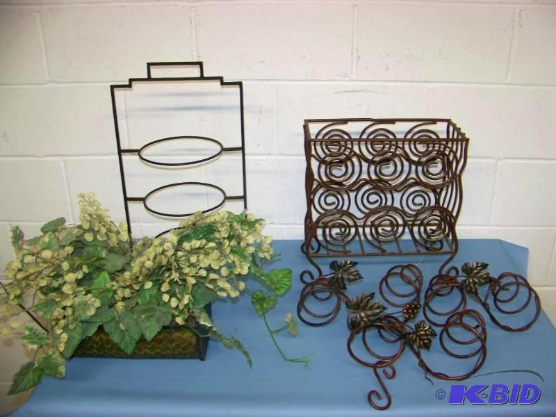lot 95 image: Plant Holders and Magazine Rack