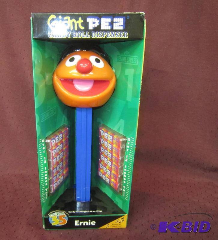 lot 552 image: NEW Giant Pez - 12 Ernie from Seasame Street plays Music