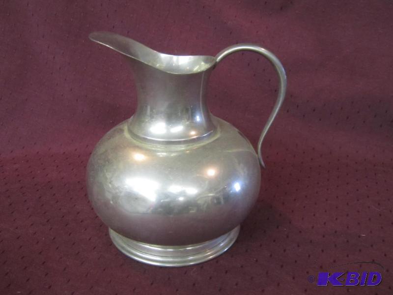lot 564 image: Pewter Pitcher with Handle Heavy - Collectible - OLD