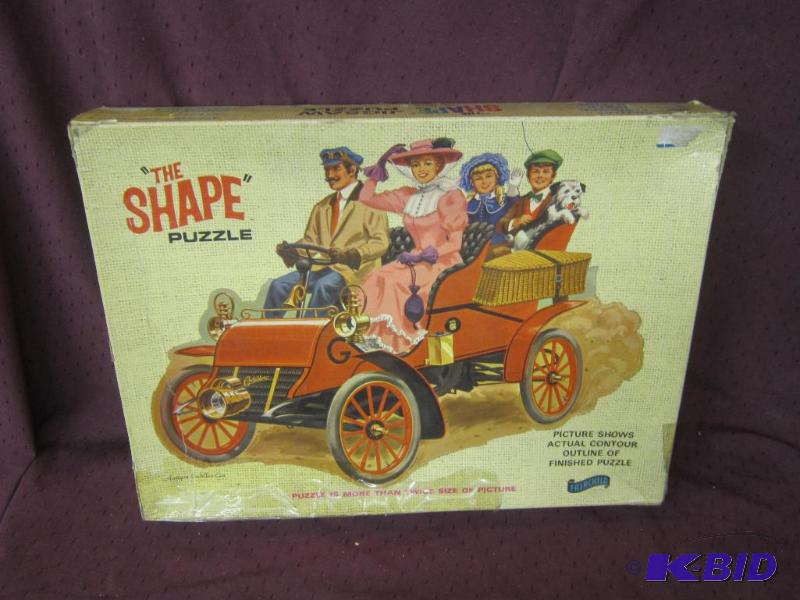 lot 597 image: Vintage The Shape Jigsaw Puzzle - Picture shows actual contour outline of the finsihed puzzle