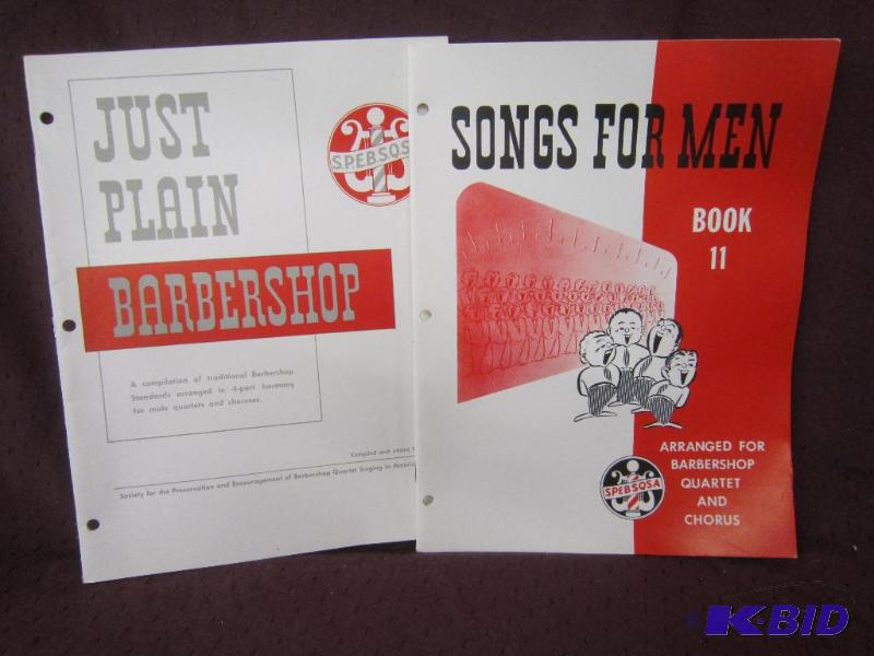 lot 604 image: 2 Books -Songs for Men Book 11 Arranged for Barbershop Quartet and Chorus and Just Plain Barbershop