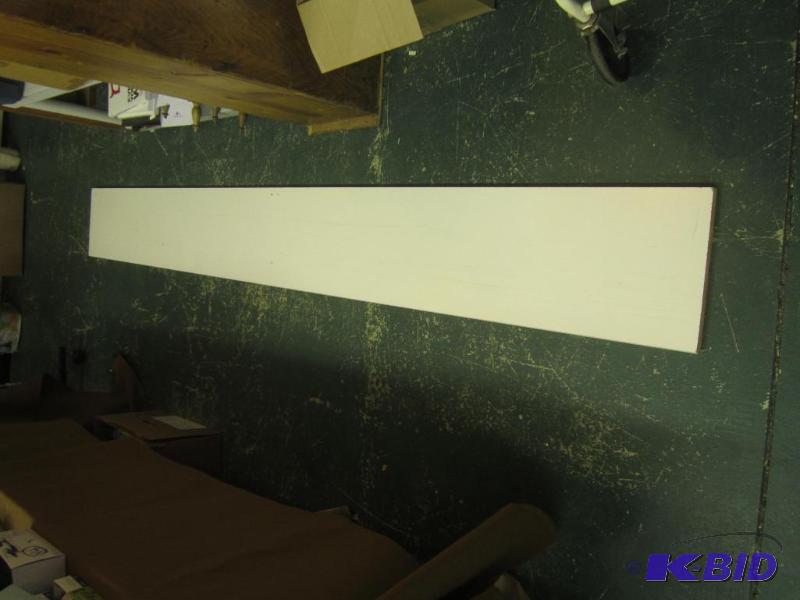 lot 662 image: Long White Shelf 8 x 2
