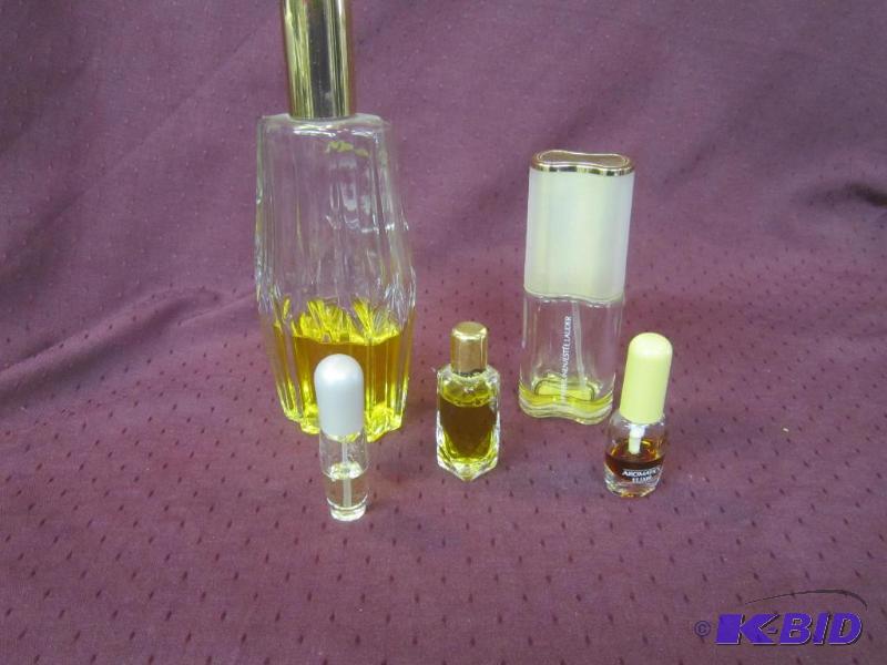 lot 674 image: Collection of Perfumes - 5 partial bottles White Linen, Chantilly, ETC