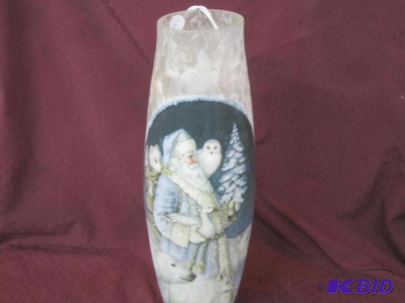 lot 690 image: NEW  Electric Frosted Tall Light with Santa, Bear, Fox, Bunny, Goose, Wolf, ETC 16