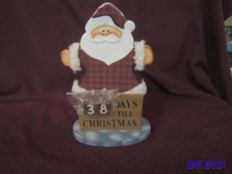 lot 691 image: Advent Santa Days till Christmas Wood