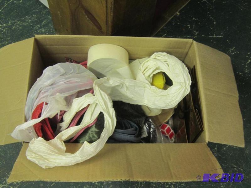 lot 717 image: Misc Box of Crepe Paper, Decorations, Bags, ETC
