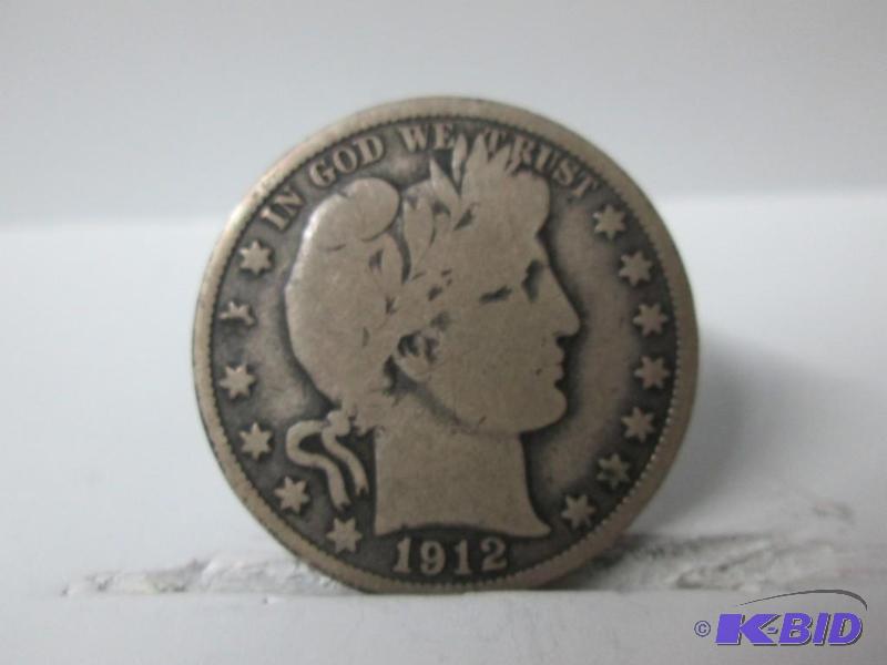 Barber Half Dollar   Year 1912  Condition F...