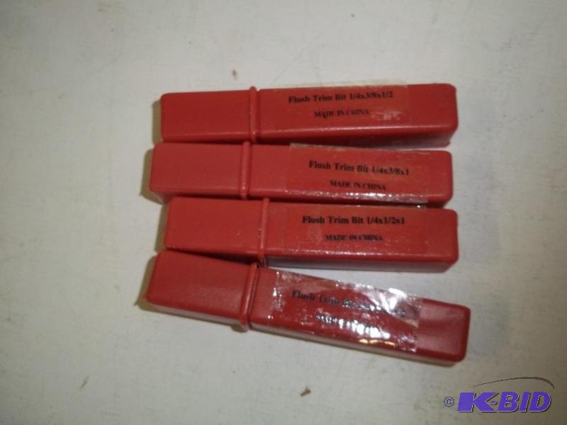 New Toughtest Router Bits Set of 4 Flush Trim...