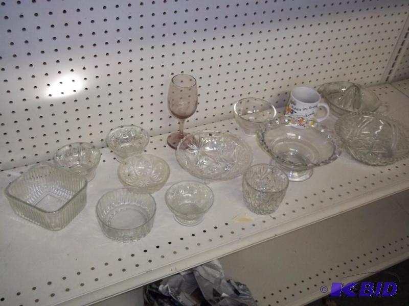 Assorted Glass serving dishes and bowls...