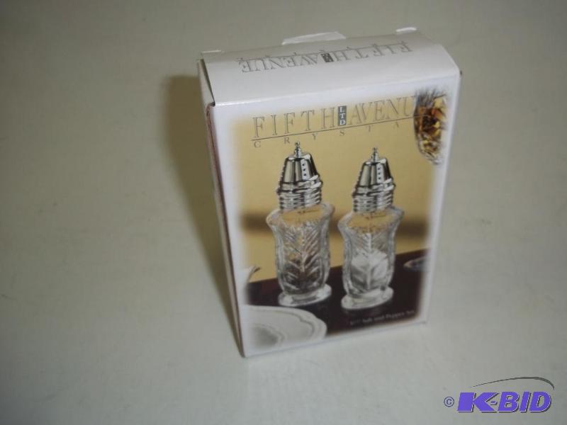 New 5 12&quot Crystal Salt and Pepper set...