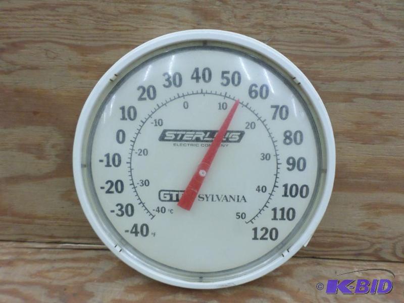 lot 10 image: Sterling Electric Wall Thermometer...
