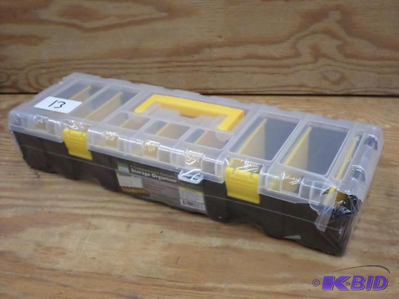 lot 13 image: New 9-Compartment Organizer Box, Has A Broken...