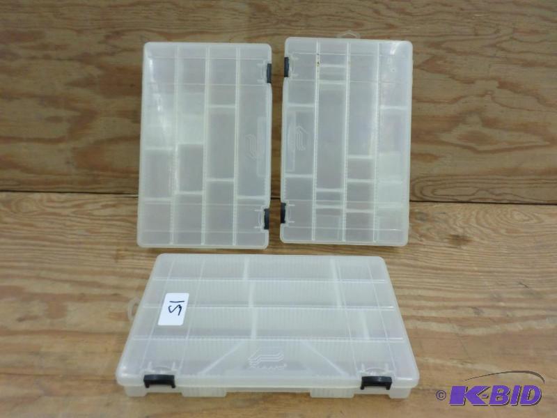 lot 15 image: (3) Plastic Tackle Trays...