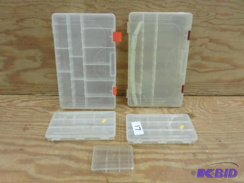 lot 17 image: (5) Plastic Tackle Trays...