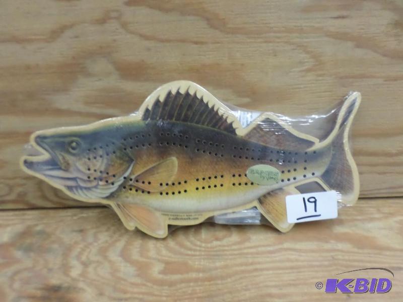 lot 19 image: Games By James Walleye Cribbage Board...