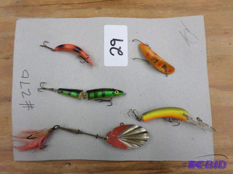 lot 29 image: (5) Various Fishing Lures...