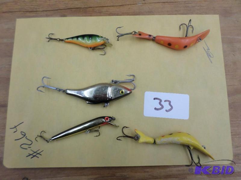 lot 33 image: (5) Various Fishing Lures...