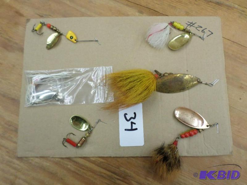 lot 34 image: (6) Vintage Spinner Lures...