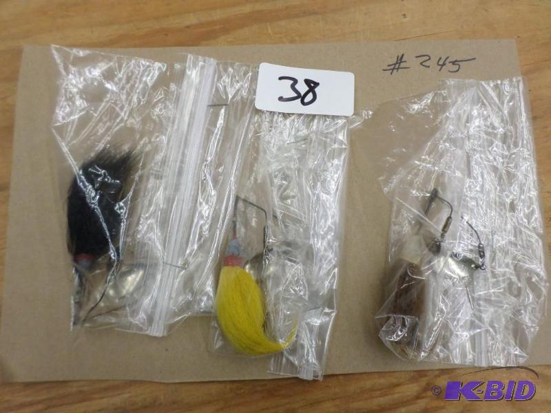 lot 38 image: (3) Vintage Spinner Bait Lures...