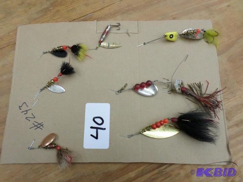 lot 40 image: (8) Vintage Spinner Lures...
