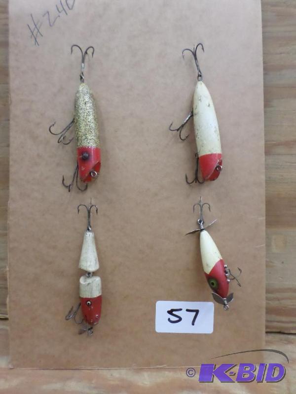 lot 57 image: (4) Vintage Fishing Lures...