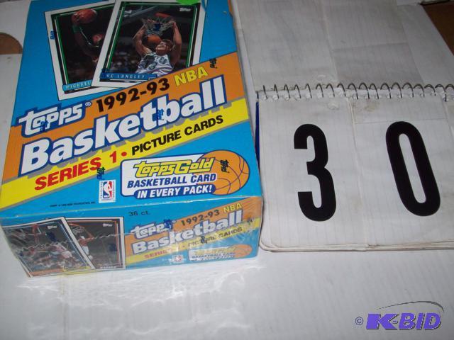 1992-93 Topps NBA Basketball Sealed box with ...