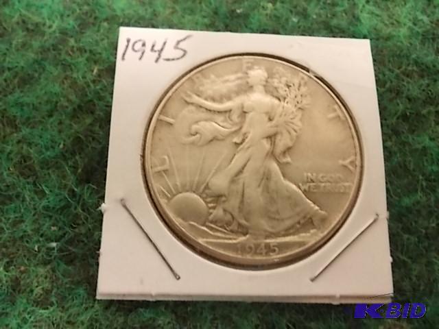 1945 Walking Liberty Half...