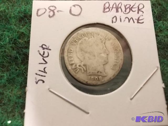 1908 O Barber Dime...