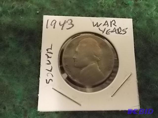 1943 Jefferson P War Nickel Silver...