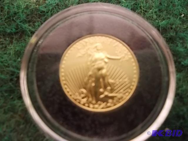 2010 US Mint $5 Gold Piece 110 Oz. .999 Fine...