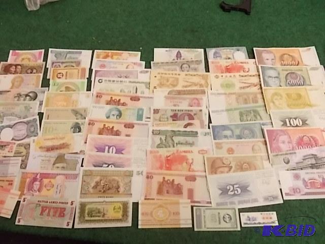 65 Different Paper Currency...