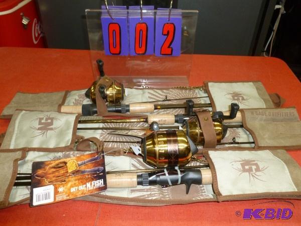 3 n gage outfitter fishing poles with reels. ...