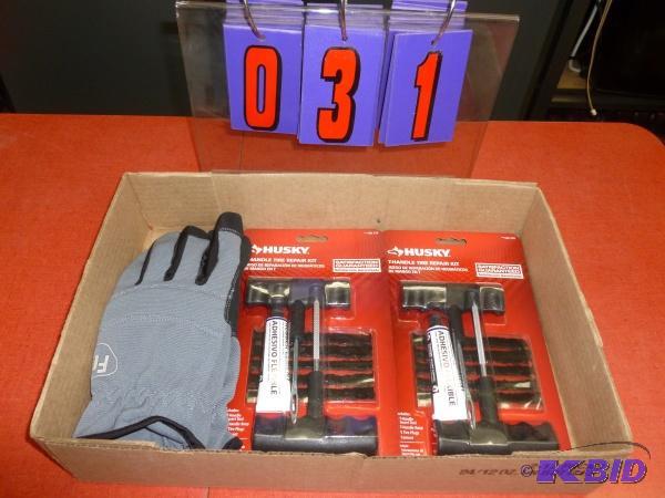 Flat of 2 tire repair kits and size large glo...