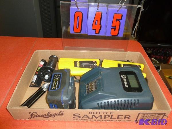 Flat of 18 volt lithium ion kobalt battery an...