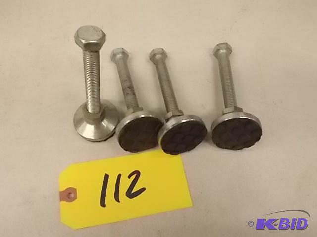 lot 112 image: (4) Rubber Base Leveling Pads, 3" Travel...