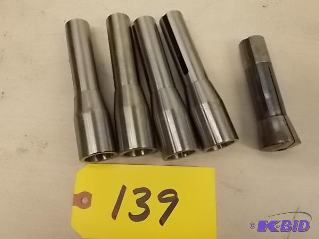 lot 139 image: (4) R8 Tool Holders & (1) R8 Collet...