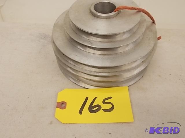lot 165 image: (2) Aluminum Step Pulleys, 7 34" x 1 3...