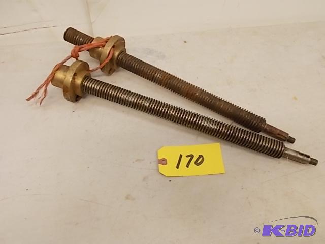 lot 170 image: (2) Acme Threads with Nuts, 1 14" x 18&...