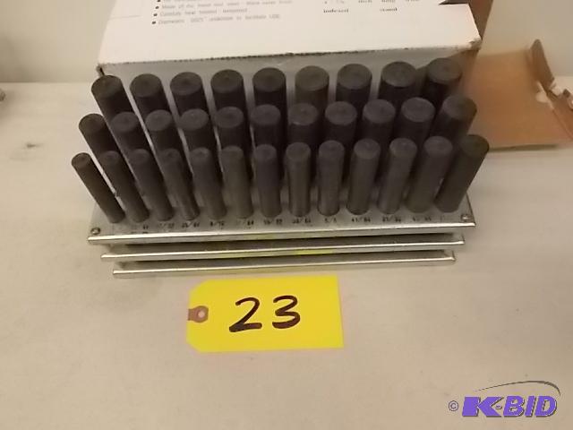 lot 23 image: Transfer Punch Set, 33 pcs. 12" - 1&quo...