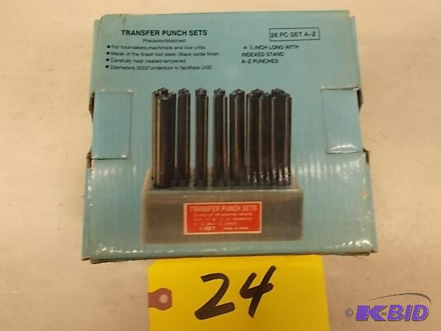 lot 24 image: Transfer Punch Set, 26 pcs. A-Z, New...