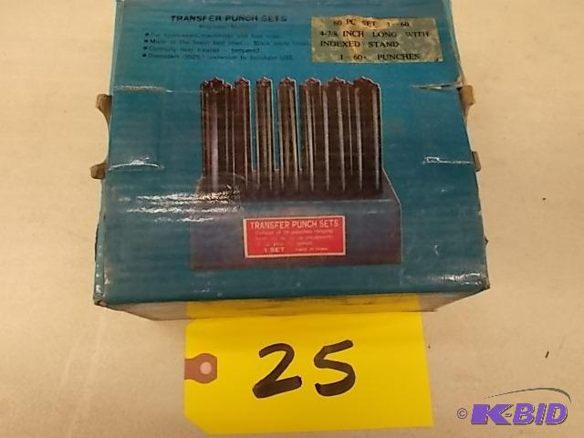 lot 25 image: Transfer Punch Set, 60 pcs. 1-6, New...