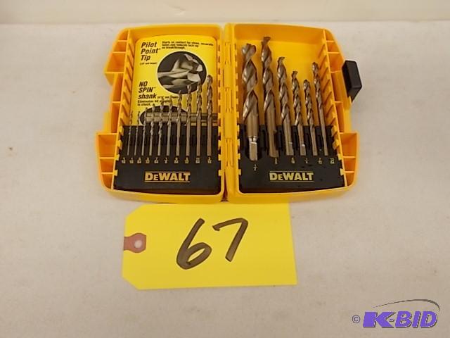 lot 67 image: Dewalt Pilot Point Drill Bit Set, 16" -...