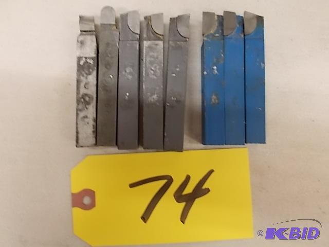 lot 74 image: (8) 12" Carbide Tipped Lathe Cutters...