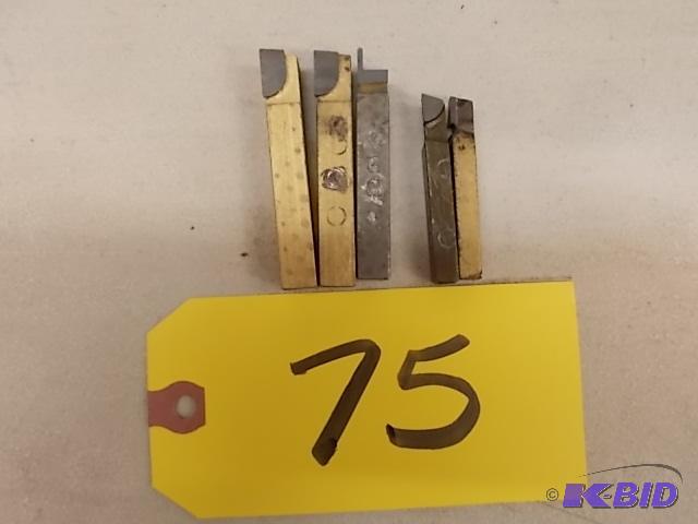 lot 75 image: (5) 38" & 14" Carbide Tipped ...