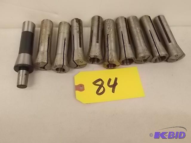 lot 84 image: (9) R8 Collets & R8-JT6 Tool Holder...