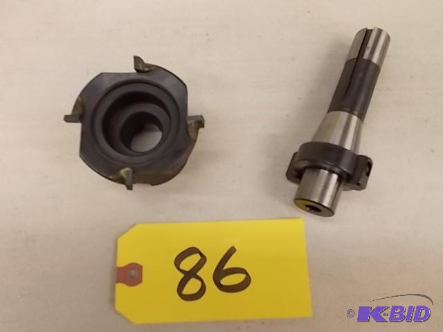 lot 86 image: 3" Face Mill with R8 Tool Holder, New...