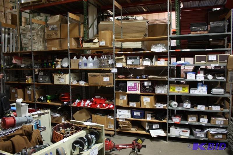 lot 102 image: Adjustable Metal Shelving Unit 20 x 2 x 10 Does Not Include Contents May Require Tools To Remv
