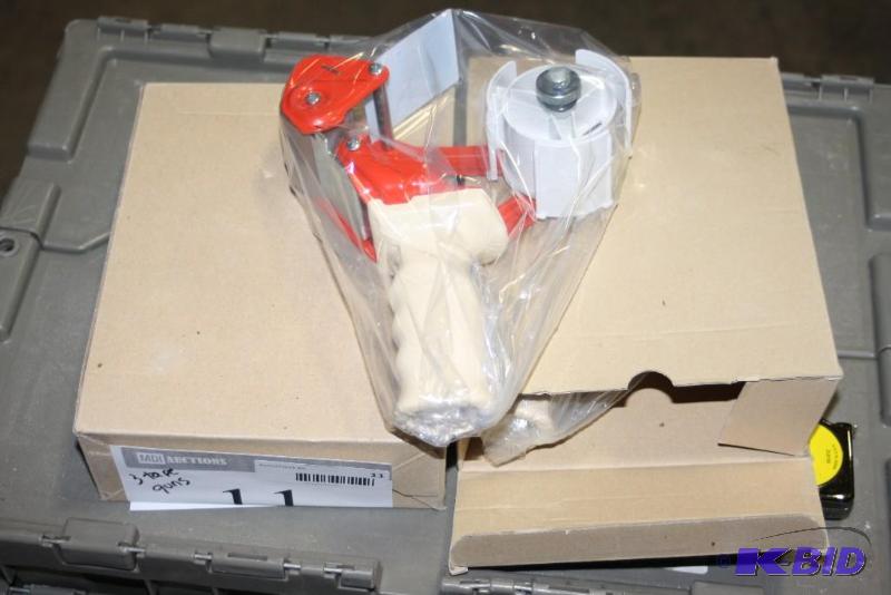 lot 11 image: Lot of (3) Tape Roller Gun wHandle & Tape Dispenser Roller U-Line Brand 2 Heavy Duty Dispenser