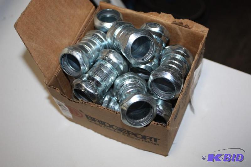lot 111 image: Box of Metal ConnectorsCompression Couplings CK75.